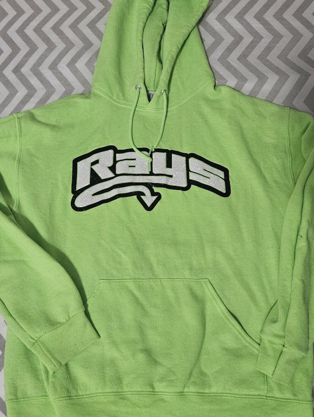Rays Logo Neon Green Hoodie
